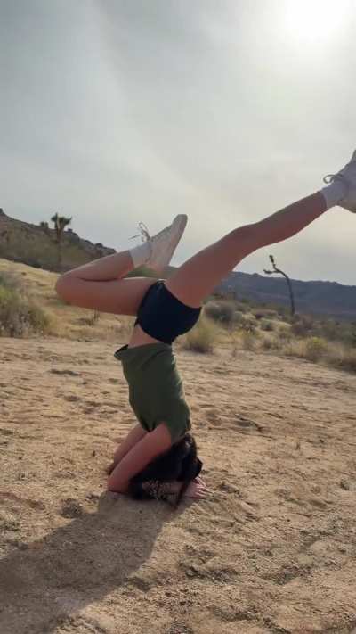 headstand girl