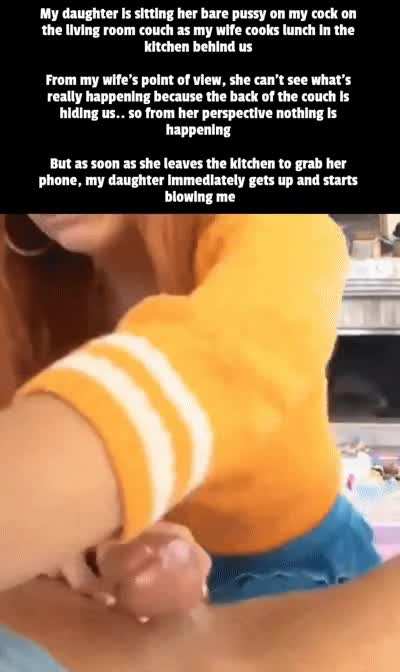 Sneaking some fun with my daughter in plain sight of my wife