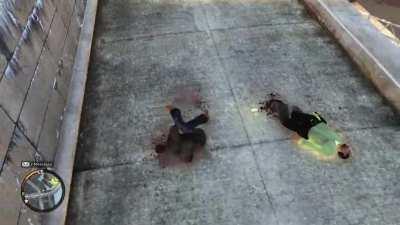 Ambulance comes out of nowhere and pushes me and other pedestrians of the edge