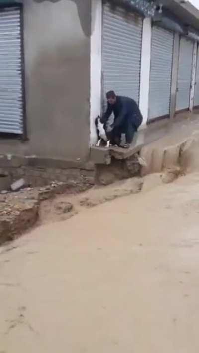 Seconds away from falling in