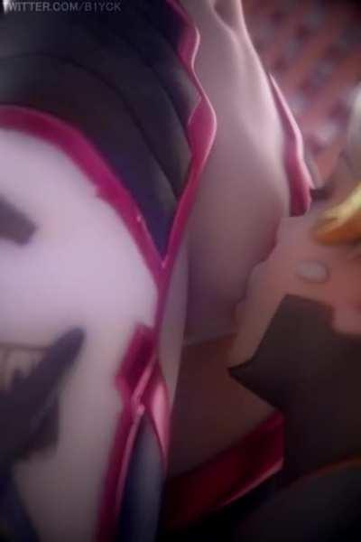 D.Va getting her pussy licked by Mercy (B1yck)