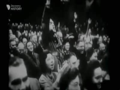 Thug Goebbels giving a majestic speech to his thug army