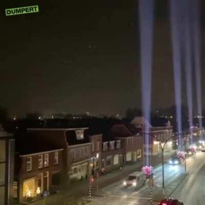 With the recent firework ban in the netherlands the people of hengelo tried to lighten up the mood in their own way.