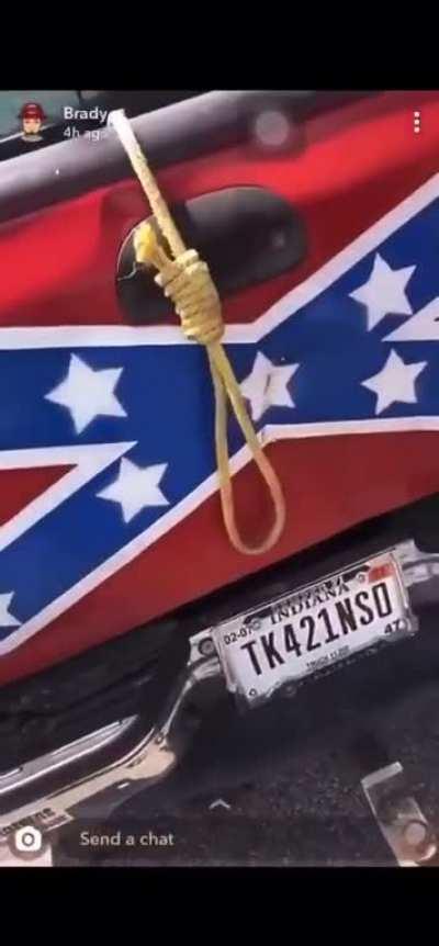 Another Patriot falls victim of those who thinks a noose is a racist symbol! (Link in comments)