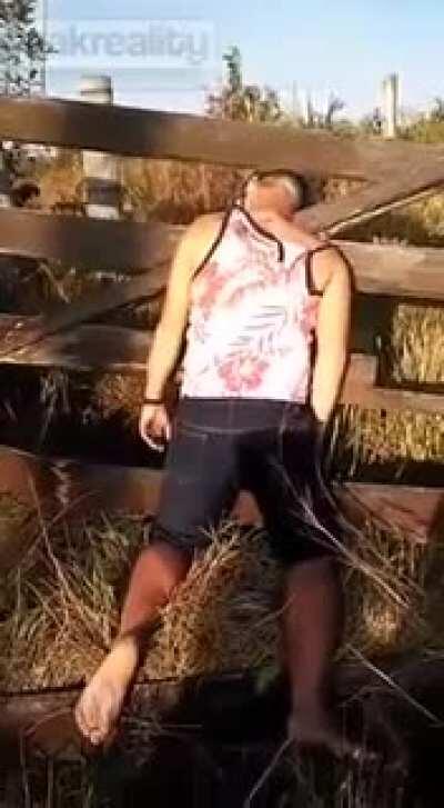 HMFT after crashing and going through a fence