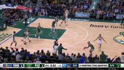 Myles Turner outstanding defensive effort on this play: meets Steph Curry at the level of the screen at the halfcourt(!) line, recovers to the paint, then meets Steph again at the top of the key, then recovers to the paint again — which helps GTJ force th