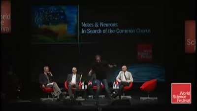 Bobby McFerrin plays a crowd of people