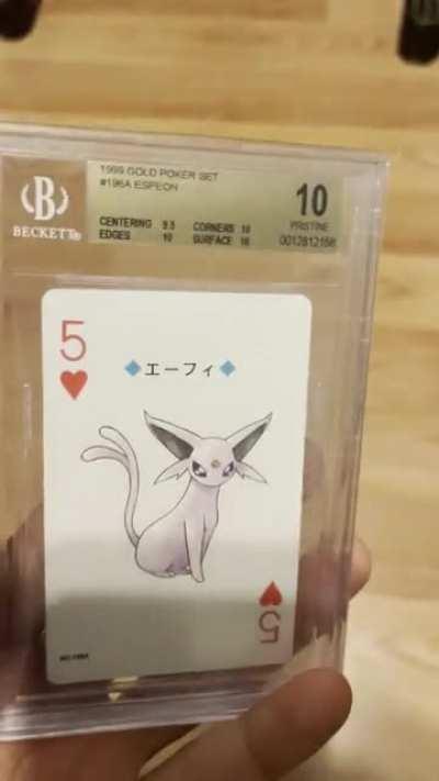 Newest addition to the Collection. 1999 Gold Poker Set Espeon.