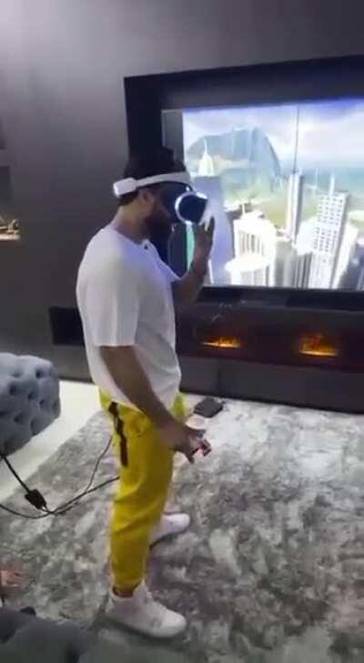 Telling a VR player to jump