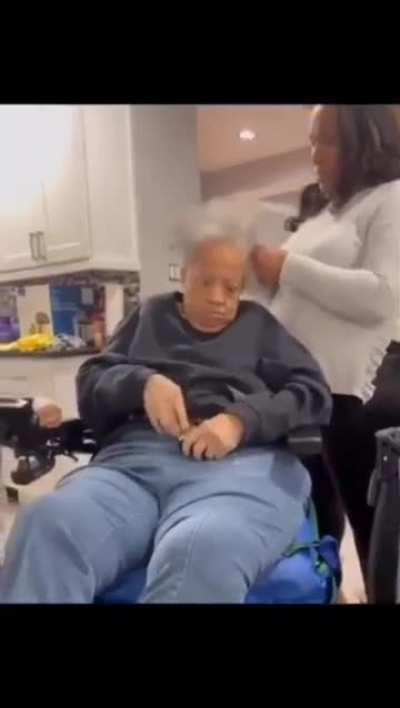 Grandma not playing around...