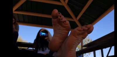 Hot white girls feet. Worship vid is up on my website!