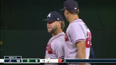 [Highlight] [Highlight] Matt Olson and A.J. Minter combine for a really nice play.