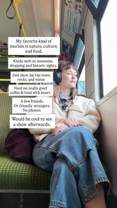 'My kind of tourism is...' - IG September 2025