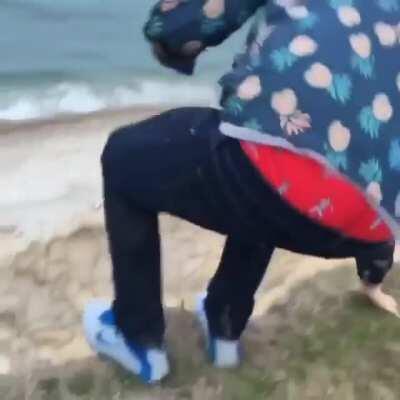 He forgot to have you hold his beer.