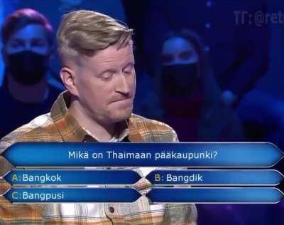 What is the capital city of Thailand - Finland WWTBAM