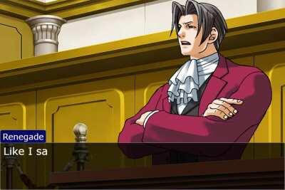 Phoenix Wright but it's a discussion I had with a guy on this sub