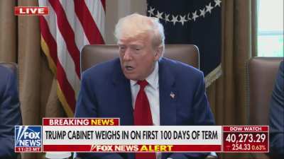 Reporter: You took credit for the stock market.. Now, the stock market is not doing so well and you say that is the Biden stock market. Yet you are the president. Can you explain that?