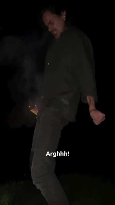 Fireworks in his groin