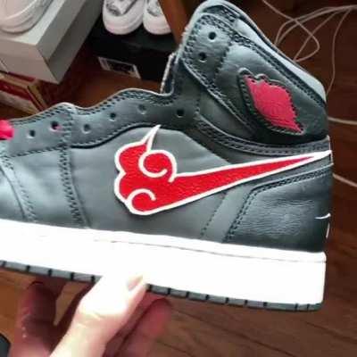 Handmade itachi inspired swoosh and detailing