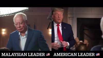 I noticed a similarity between Trump’s interview today and Najib’s from 2018 so I made a comparison video