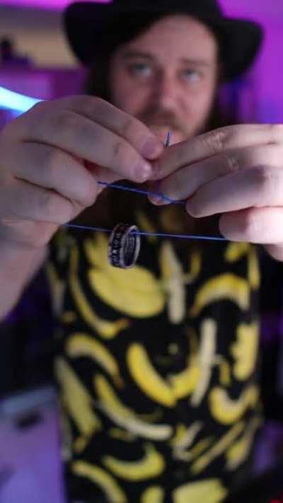 Here's a sweet little set of visuals!! With a ring and a rubber band!