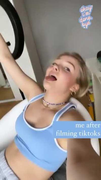 done after filming tiktoks