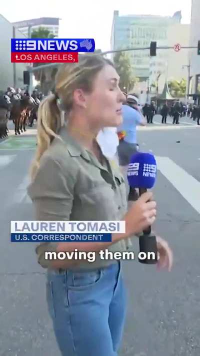 LAPD Fires Rubber Bullet at Australia Journalist Lauren Tomasi
