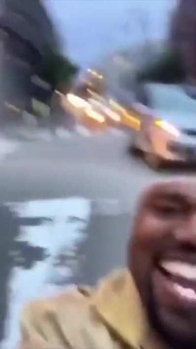 Yeezy pulling up in the MayBike