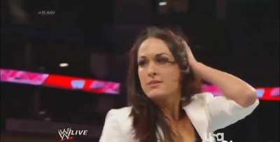 Stephanie laying into Brie verbally and physically.