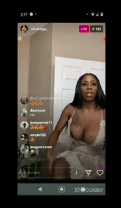 Nip slip (future baby mama)