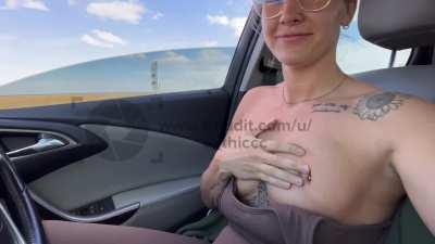 Just giving the highway drivers a reason to smile :)