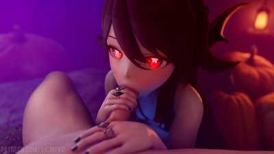 Succubus Hutao wants to be cummed on