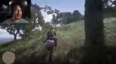 Markiplier has something finally go well in red dead (sorry about bad quality)