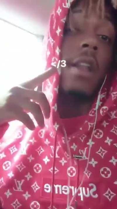 Juice WRLD listening to Beamer Boy