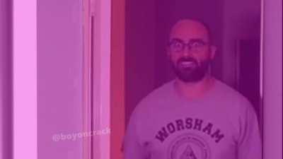 JJ checking himself out in the mirror at a party