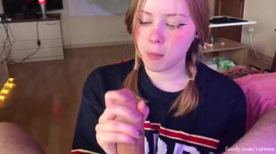 Amazing blowjob until he cums in her mouth Yuiwoo