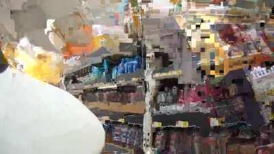 Here's a full video woman distracting service dog which is wearing a vest and then harassing the owner and mocking his disability.