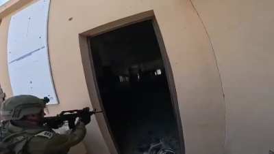 Israeli soldiers in a Lebanese village