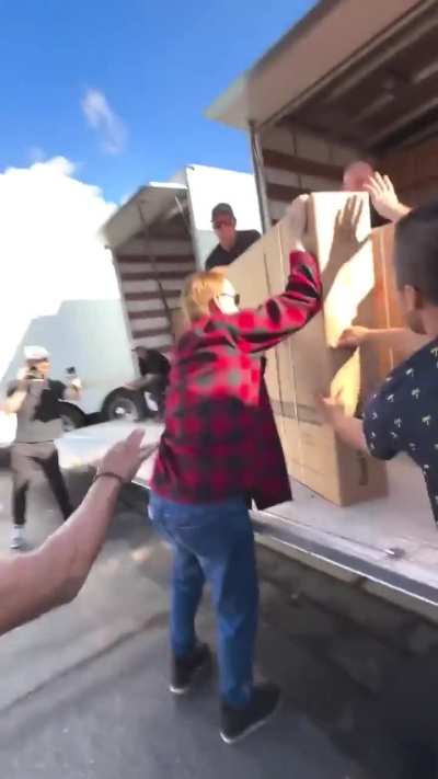 People stood in line for 5 hours for a free TV in LA