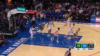 [Highlight] Khris Middleton goes deep in his bag and makes Evan Fournier look foolish as he drains the fadeaway jumper