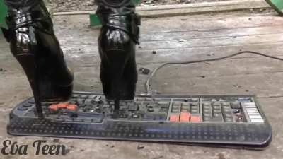 EVA Destroys Keyboard