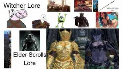 The Elder Scrolls Lore VS The Witcher Lore (pls dont kill me witcher is cool too)