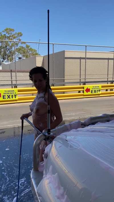 Fun at the carwash
