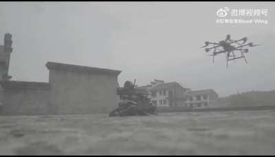 Airdropped armed robot dog tested in China