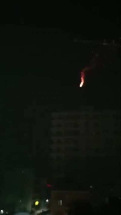 Fire cracker accidenty flies and bursts in someone's apartment 