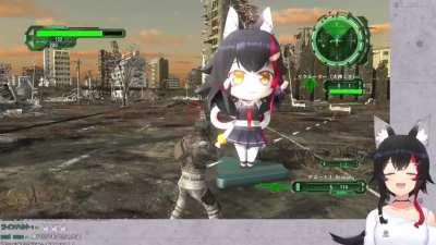 The best offence is an adorable defense! Mio finally got to officially interact with her decoy in EDF6!!