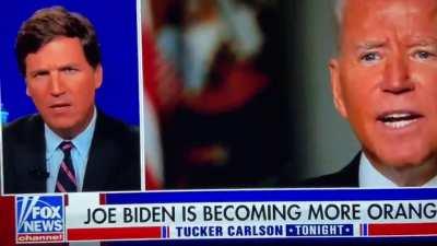 The orange president is back.