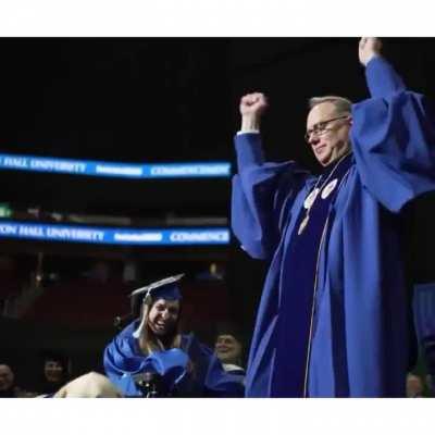 Service dog recieves honorary diploma for attending all classes at University