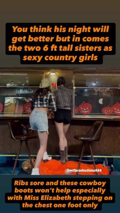 Double Crushed by 2 6ft tall Sisters