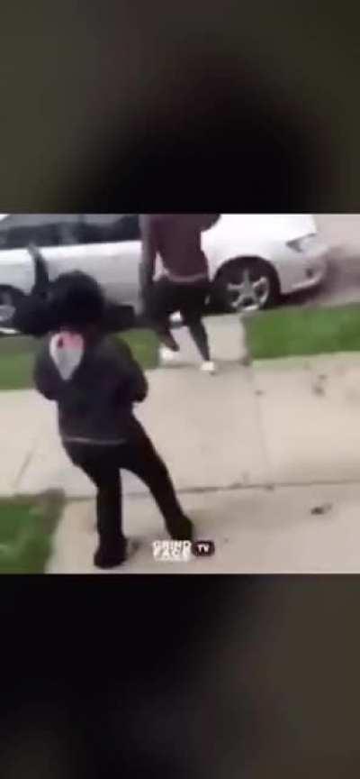 Guy gets his justice served for hitting another mans mother